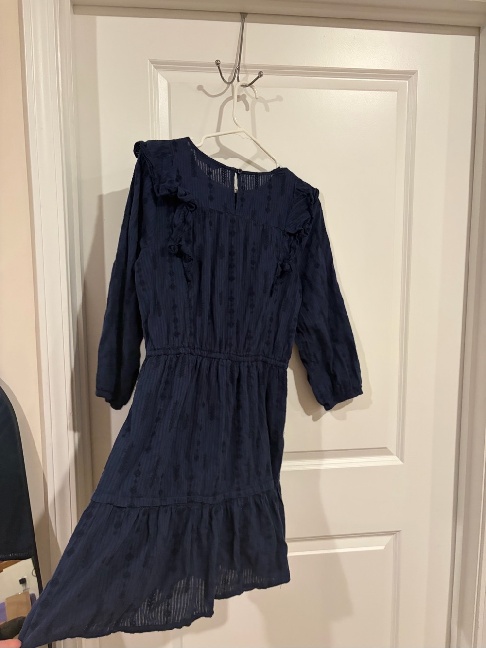 Lucky Brand Navy Ruffle Boho Dress (Size M) - Picture 3 of 3